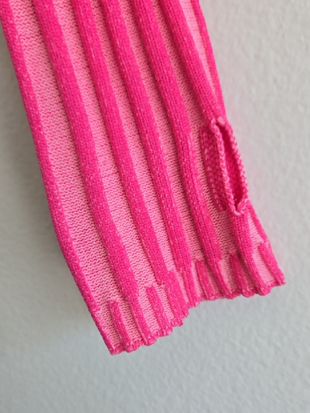 PrettyLittleThing Pink Striped Ribbed Top - Picture 8 of 16